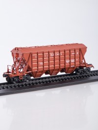 Масштабная модель 1:87 Советский вагон-хоппер модели 19-752 с журналом №2 (Наши Поезда. Modimio)